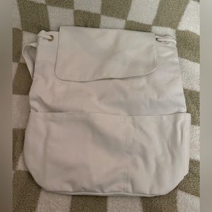 White Canvas Backpack